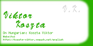 viktor koszta business card